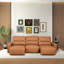 Canapé triple convertible Grant - Cuir cognac