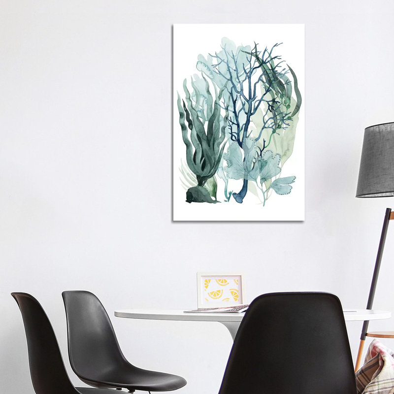 Reproduction d’art, "Sea Leaves IV" par Grace Popp, Toile tendue, Pas de tapis, H 40 po x l 26 po x P 1,5 po