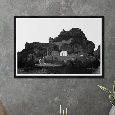 Transportation Collection " Cliffside Church In Black And White " by Tim Klein