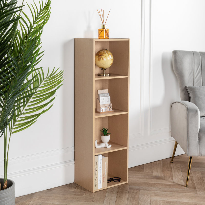 Eloah 32 cm W Standard Bookcase, 32cm x 106cm x 24cm, Brown