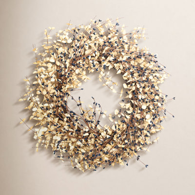 24" Grass, Berry, Twig Thanksgiving Wreath