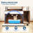 Hidden Cat Litter Box Cabinet with 4-Tier Shelf, Scratching Post & Large Interior