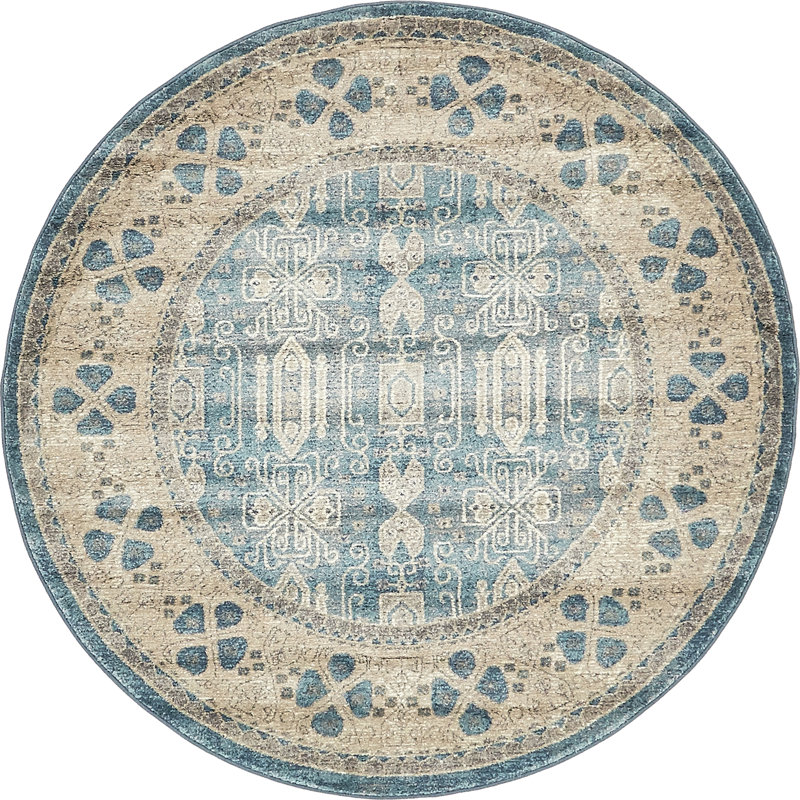 Oriental Indoor Rug, Round 7'3"