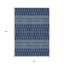 Tapis intérieur / extérieur tribal lavable bleu marine et bleu denim HomeRoots 8 pi x 10 pi