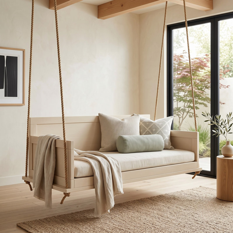 Balancelle en bois massif Nanning, 53.75", Grey