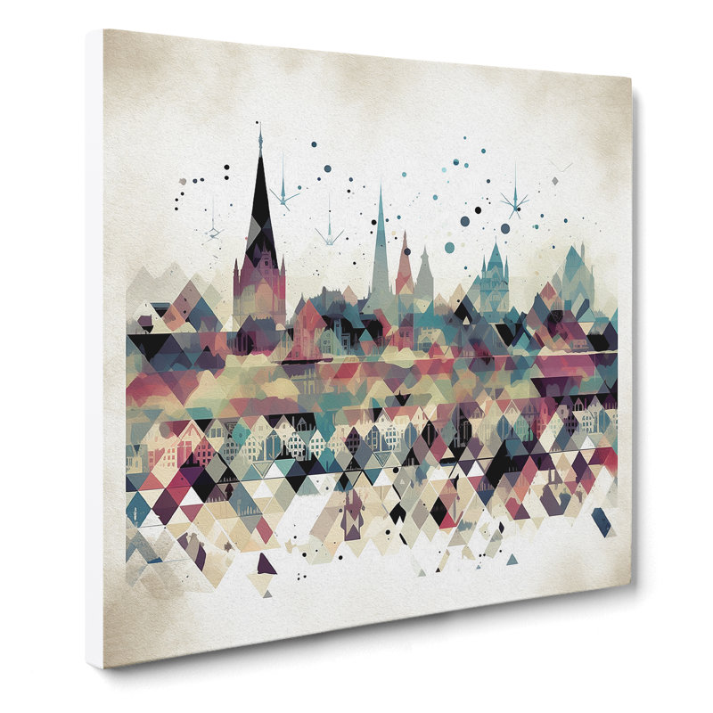 City Of Oxford Geometric - Print, 50cm H x 50cm W x 3cm D