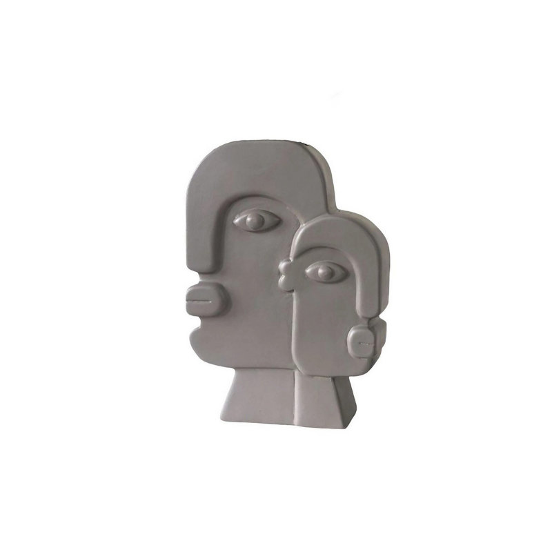 Cristion Ceramic Table Vase, Light Grey, 8cm H x 8cm W x 20cm D