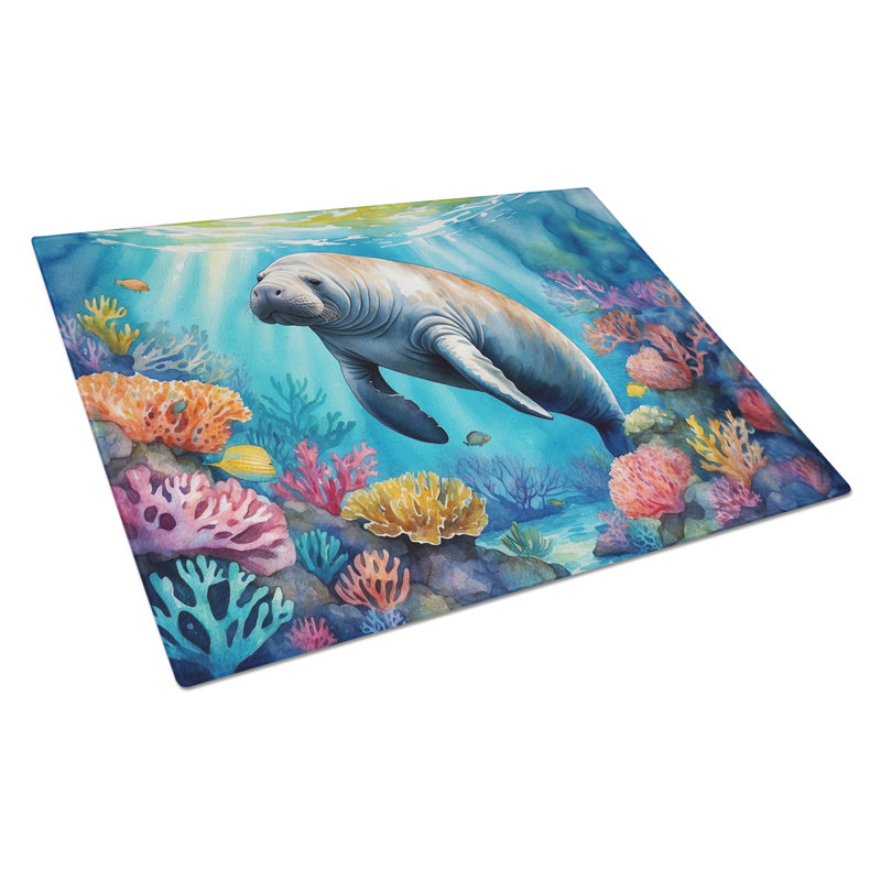 Planche à découper en lamantin et corail