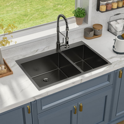 Drop-in Double Bowl  Kitchen Sink