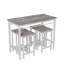 Ensemble de 5 tables de cuisine 5 pièces avec quatre tabourets de bar, structure en métal et panneau de fibres à densité moyenne-1777634080-1777634081