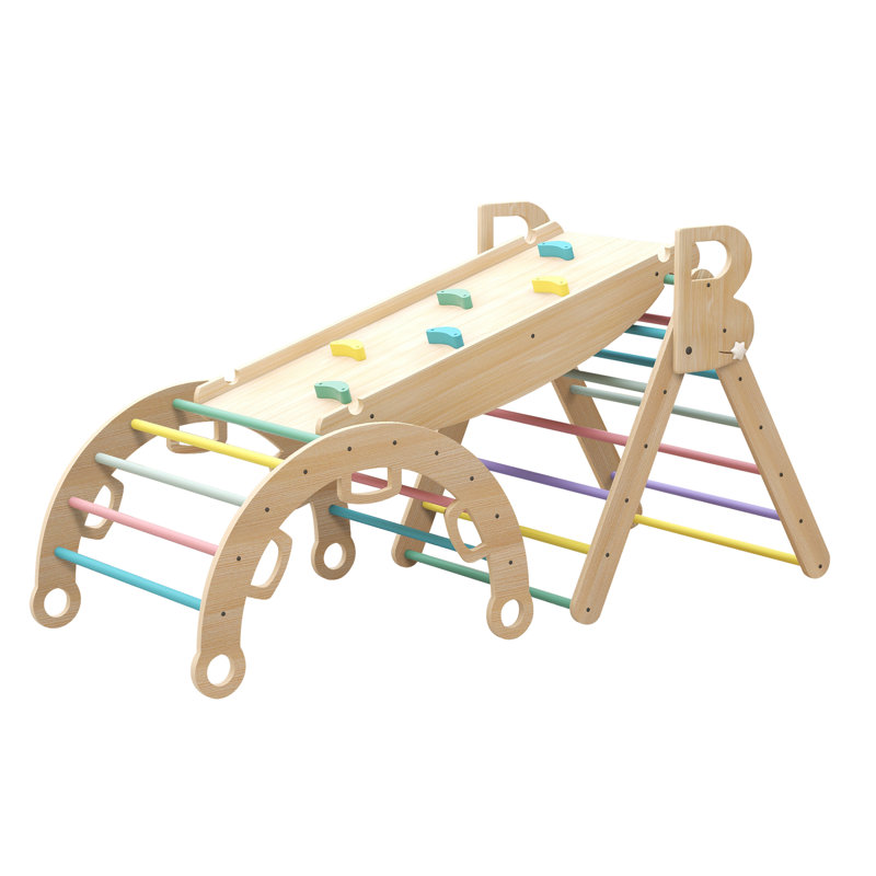 Pikler Triangle Set 7 In1 Toddler Climbing Toys 