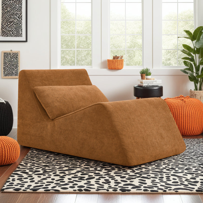 Fauteuil à billes ergonomique confortable, Orange