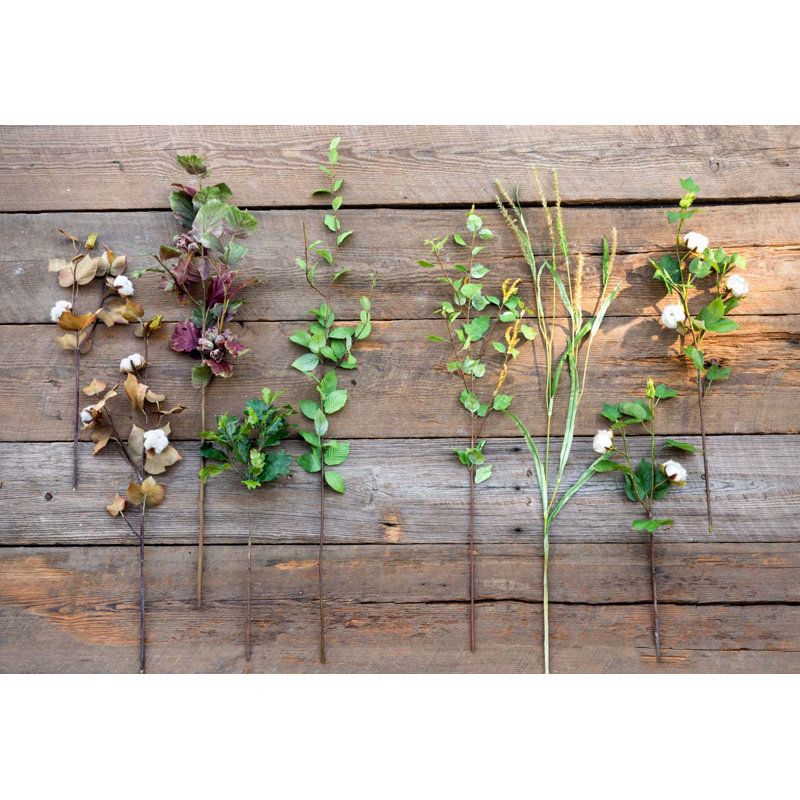 Ensemble de 12 branches de coton artificiel