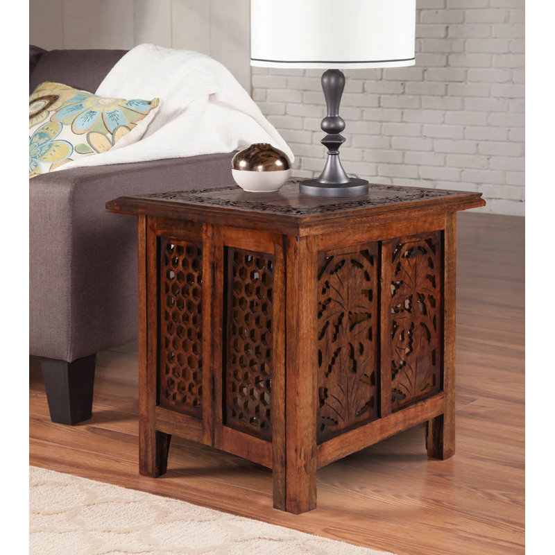 Abbey End Table, Mahogany, 46cm H x 45cm W x 45cm D