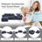 Loette 120.3" Configurable Sectional Sofa, USB Ports, Cup Holder, 360°Rotate Tabletop, Console Box & Armrests-1825867426