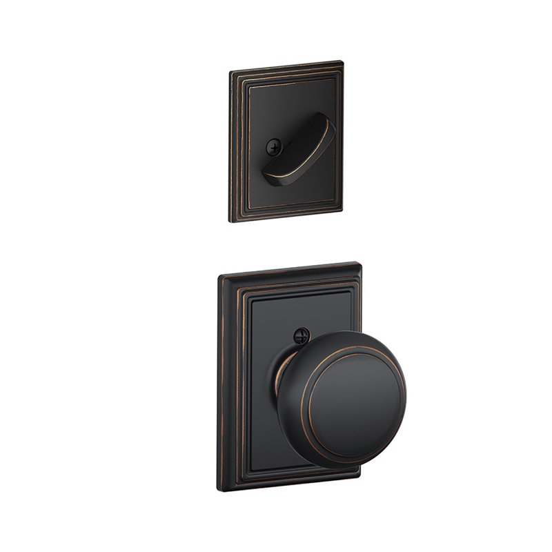 Andover Interior Knob Set, Aged Bronze