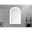 Miroir de salle de bain 30 x 20 en aluminium blanc avec DEL - brouillard, luminosité variable, durabilité