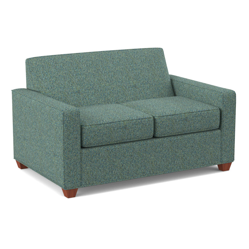 Avery 56" Square Arm Loveseat, BM Cherry, Connelly Peacock