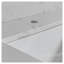 Plateau de meuble-lavabo en marbre blanc 43 "avec lavabo encastré et dosseret Montary - comptoir en pierre reconstituée pour salles de bain modernes Montary