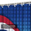 Rideau de douche abstrait avec 12 crochets-103523378