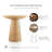Astromeritis Round Solid Wood Base End Table-1021493189-1035098238