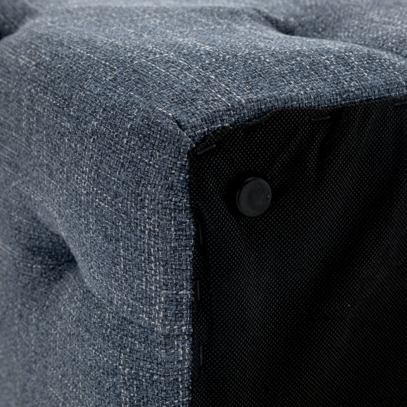 Repose-pieds rectangulaire Artoria, Polyester bleu