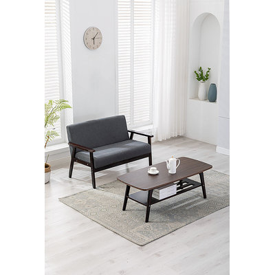 Bari Espresso Coffee Table And Loveseat Set