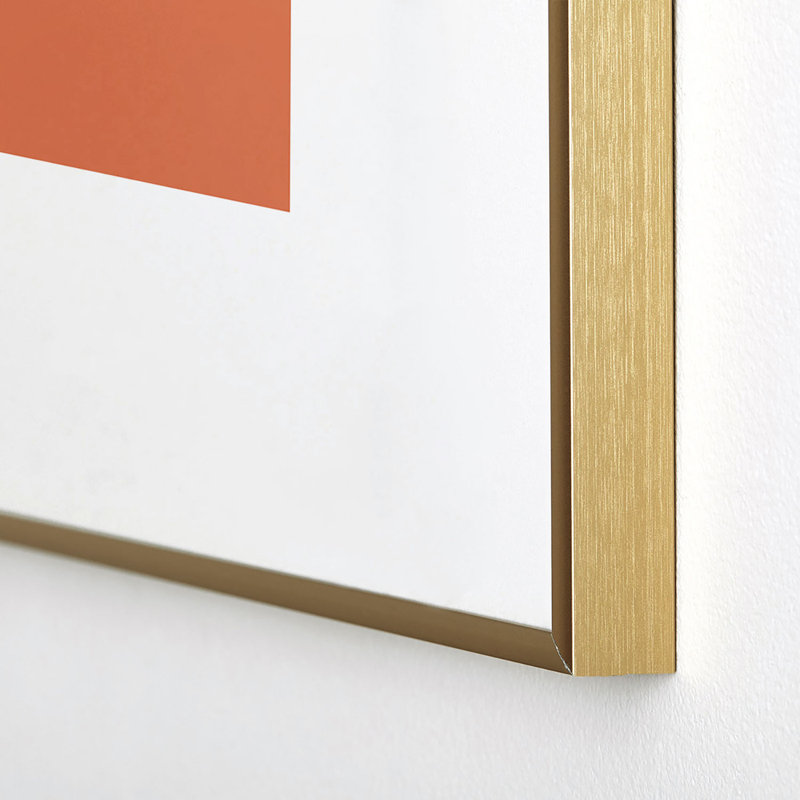 «Lyman Creative Co», reproduction d'art encadrée en métal rétro français, Or, H 24 po x l 18 po