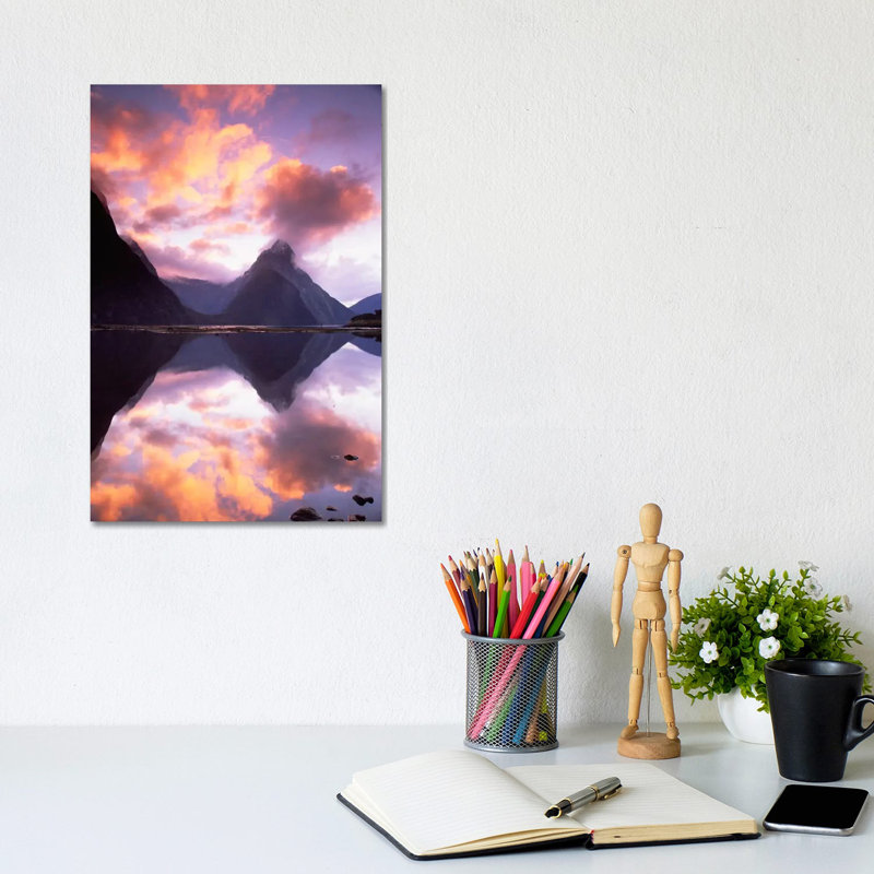 Mitre Peak At Sunset, Milford Sound, Fiordland National Park, New Zealand by Colin Monteath - Wrapped Canvas Print