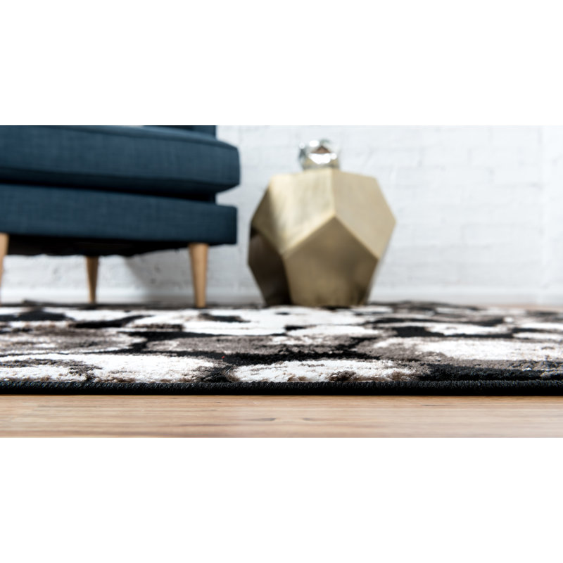 Tapis noir Beaud, Rectangle 5 pi 1 po x 8 pi