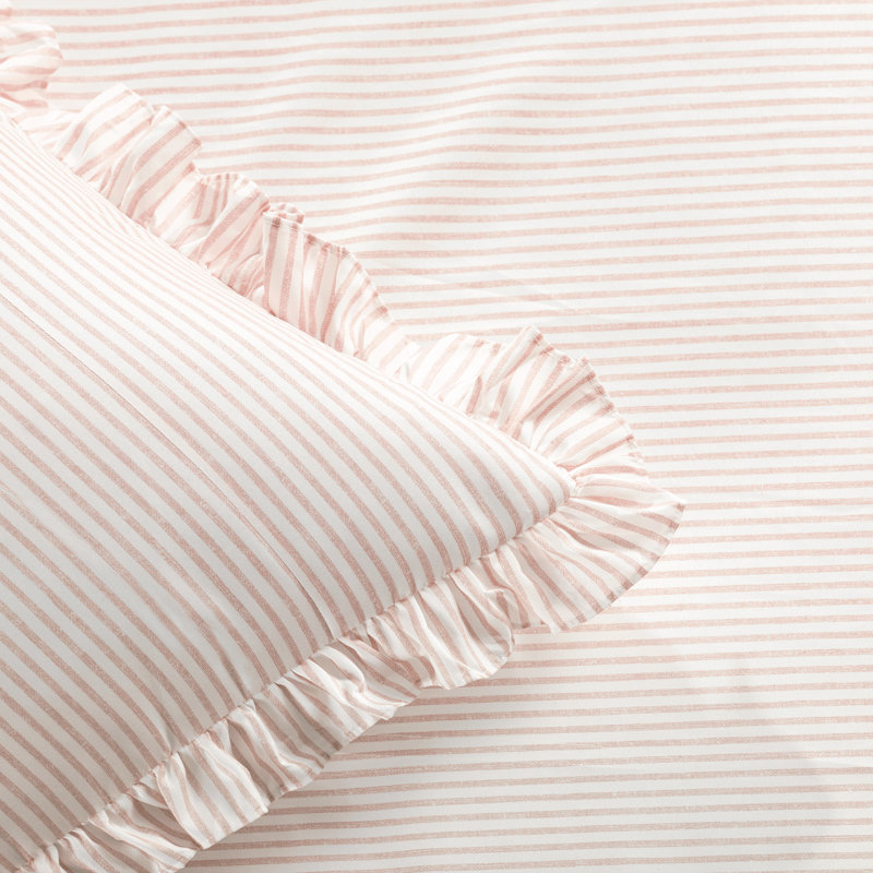 Reyna Microfiber Reversible 3 Piece Bedspread Set, Blush, King Bedspread + 2 King Shams