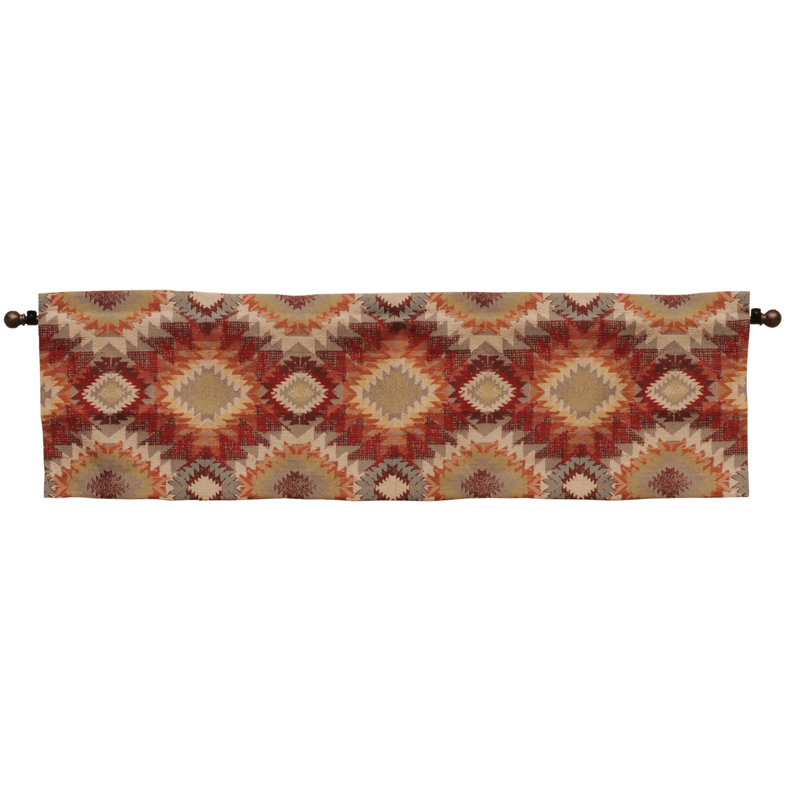 Wooded River Yuma Sol Valance Southwestern Rustic Cabin Window Valance Lodge Style Curtain Topper