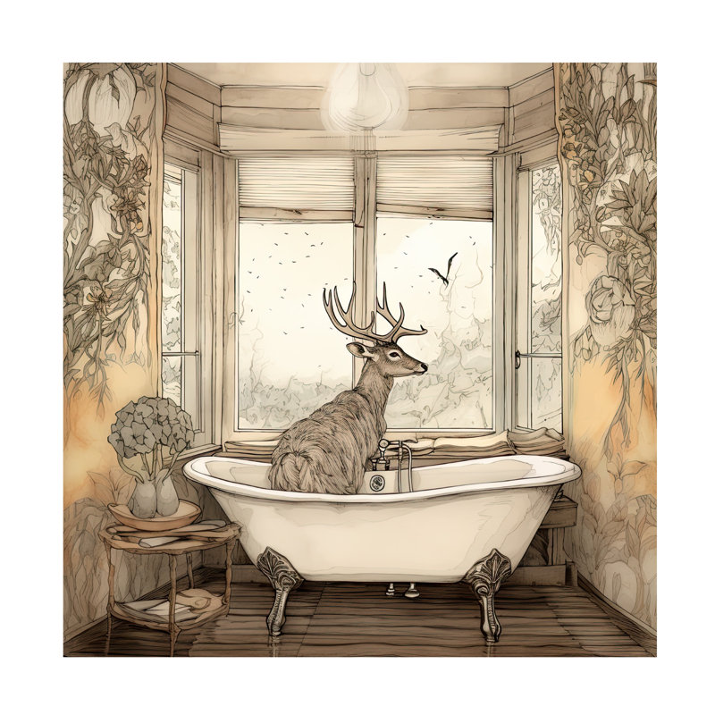 Art sur toile Sasha Bathtime 9, H 14 po x l 14 po