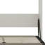 Lit escamotable double en bois avec bureau, tablettes et armoires de rangement
