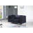 Sleek Black Contemporary Loveseat