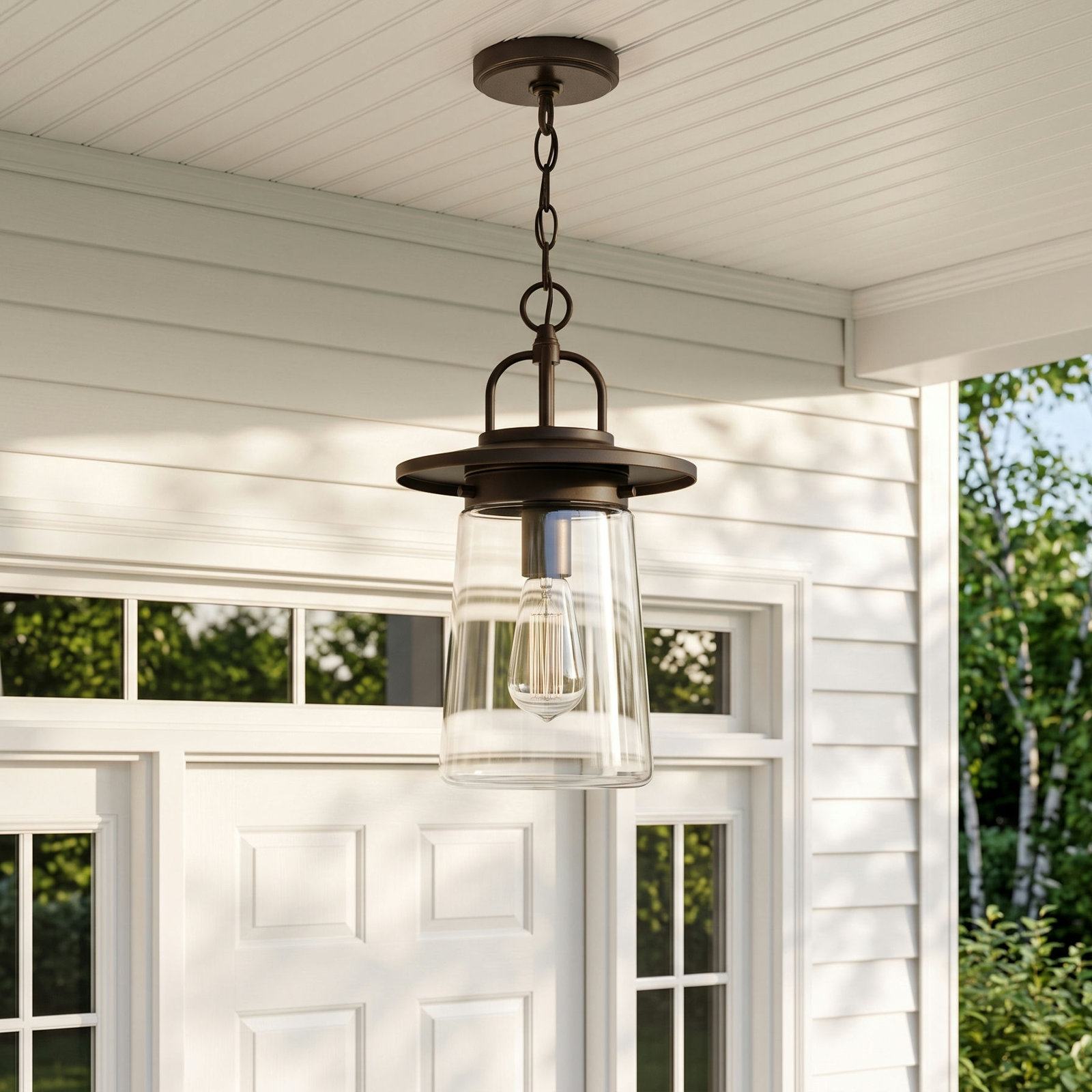Daire Outdoor Hanging Lantern, Antique Bronze
