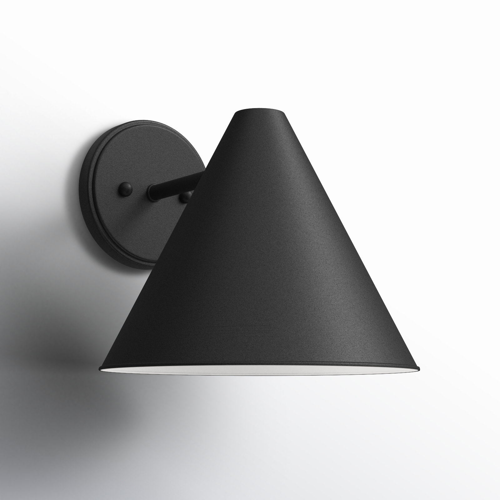 Dedmon Single Light Bell Outdoor Wall Light, Black, Yes