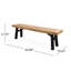 Table et bancs en bois rustique - avec des panneaux à lattes pour un look de maison 3 pièces de style salle à manger 3 de table
