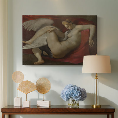 Leda and the Swan (16th-Century Copy after Original)-Michelangelo-Gallery Wrapped Canvas-c. 1530