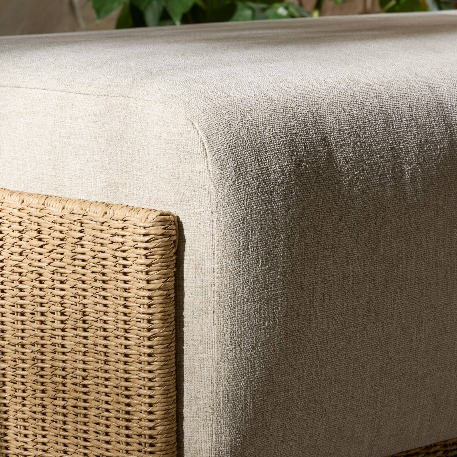 55" Patio Bench Ottoman