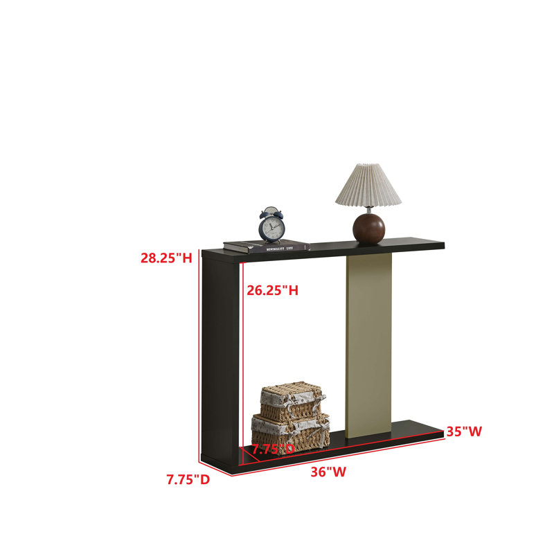 Side Table, Black/Lemon Pepper