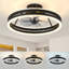 Ventilateur de plafond à DEL à profil bas de 20 po à DEL à intensité variable avec télécommande pour salle à manger et chambre à coucher-1734030446