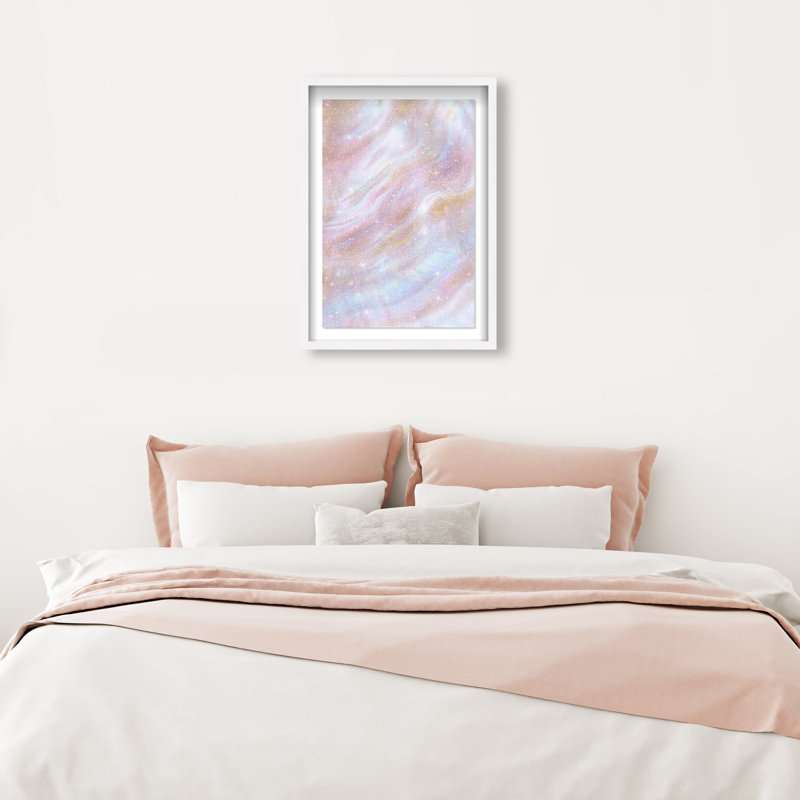 Iridescent Wave II Shadowbox Abstract Print by Oliver Gal, Black Frame, 10 x 15, 46.5"H x 31.5"W, White Shadowbox