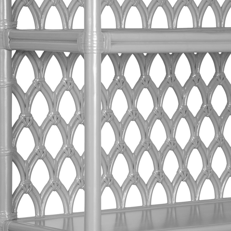 Casablanca 75.5" H x 35.5" W Standard Bookcase, Light Gray