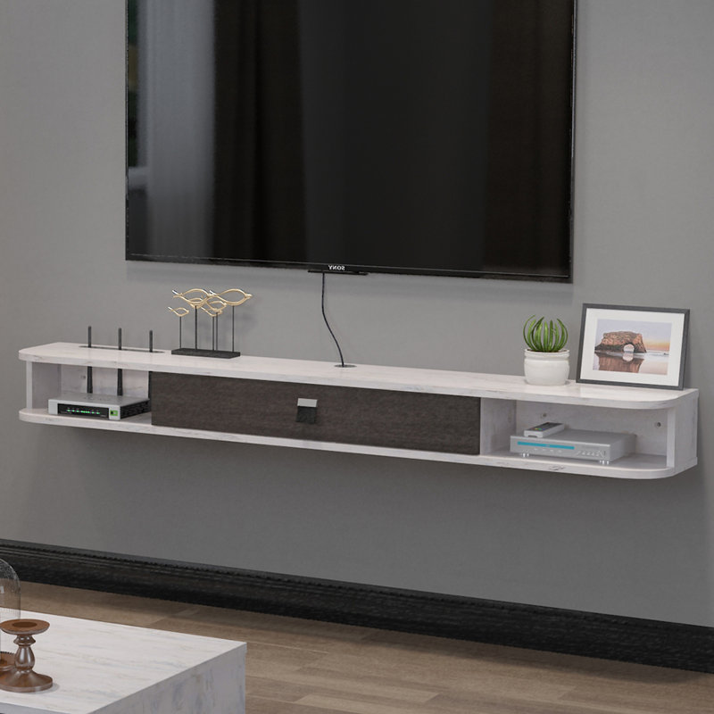 Floating TV Stand for TVs, Grayish-White, 70.86'' W X 7.12'' D X 9.29'' H