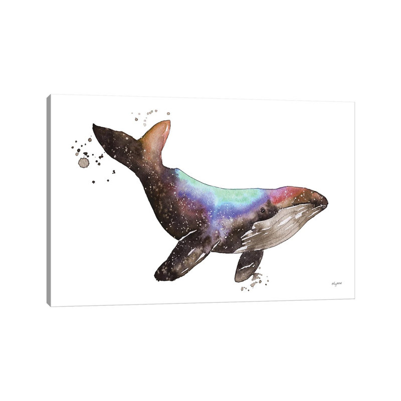 Galaxy Whale by Kelsey McNatt - Wrapped Canvas Print, 20.32 cm H x 30.48 cm W