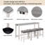 Ensemble de table de bar 4 pièces avec prise de courant, ensemble de table de bar avec chaises, table de bar avec tabourets, table de canapé avec 3 tabourets rembourrés, pour le salon, la salle à manger-37187080