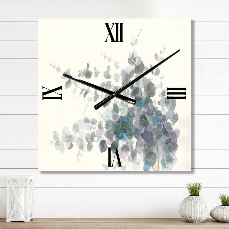 Aquarelle grise II - horloge murale traditionnelle, Très grand