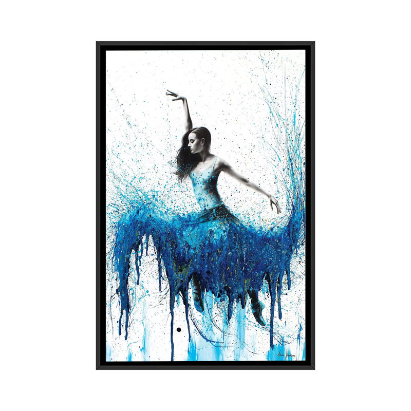 «Rising Moonstone Dance», impression sur toile, Toile avec cadre noir, H 60 po x l 40 po x P 1,5 po, Pas de tapis
