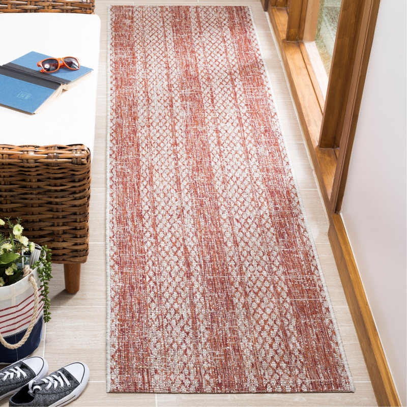 Herefordshire Performance Striped Indoor/Outdoor Area Rug, Runner 2'3" x 12'